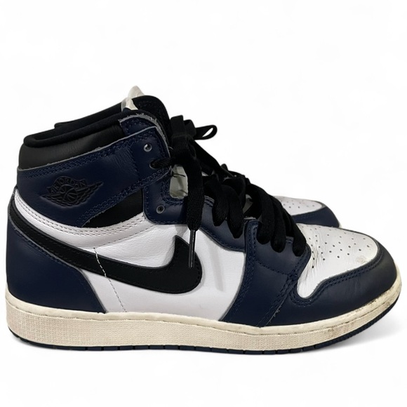 Air Jordan 1 Retro High OG PS Midnight Navy Black White FD1437-401 Size 6.5 Kids - Picture 3 of 7